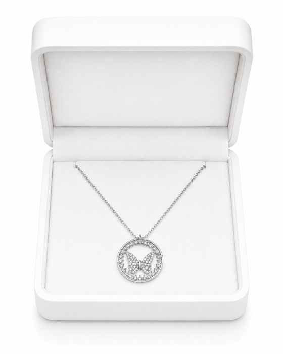 Lanț cu Fluturaș din Argint 925 cu Cristale Zirconia – 3.73 g, 43-49 cm [3]