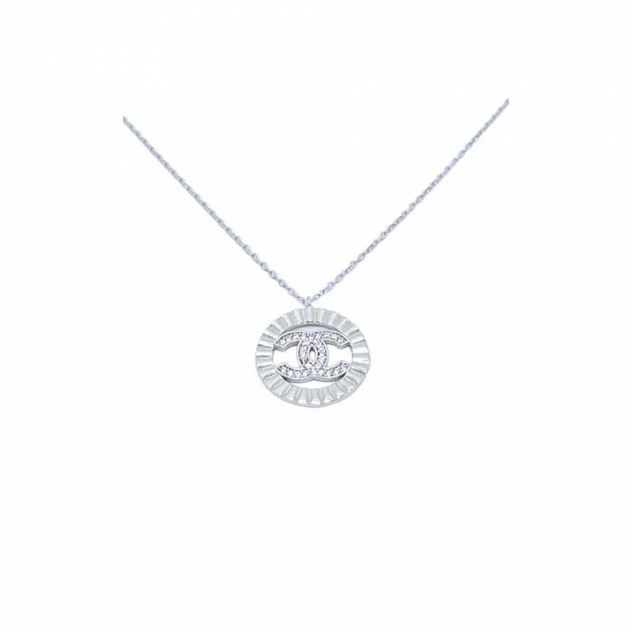 Lanț cu Pandantiv Rotund din Argint 925 cu Cristale Zirconia – 2.87 g, 40-45 cm [1]
