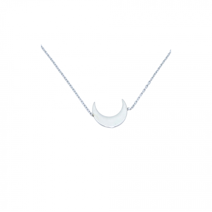 Lanț cu Semilună din Argint 925 cu Cristale Zirconia – 2.01 g, 41-47 cm [1]