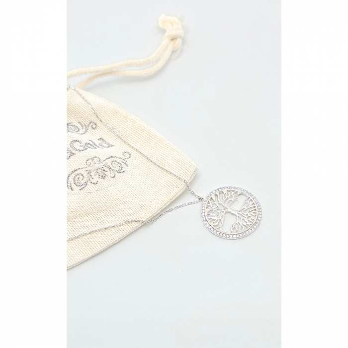 Lanț Copacul Vieții din Argint 925 cu Cristale Zirconia – 3.31 g, 42-47 cm [2]