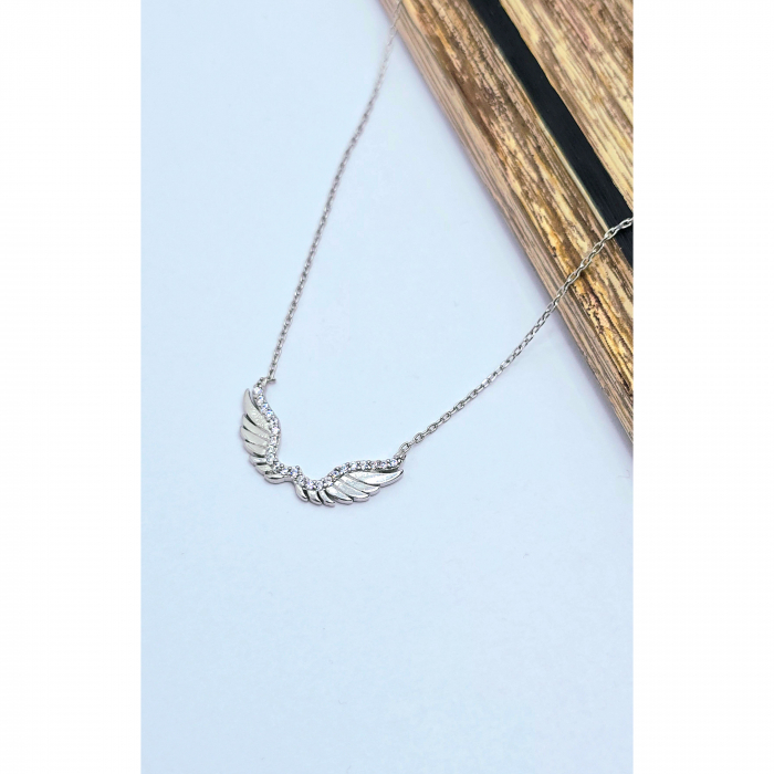Lanț din Argint 925 cu Aripi și Cristale Zirconia – 2.37 g, 41-47 cm [5]