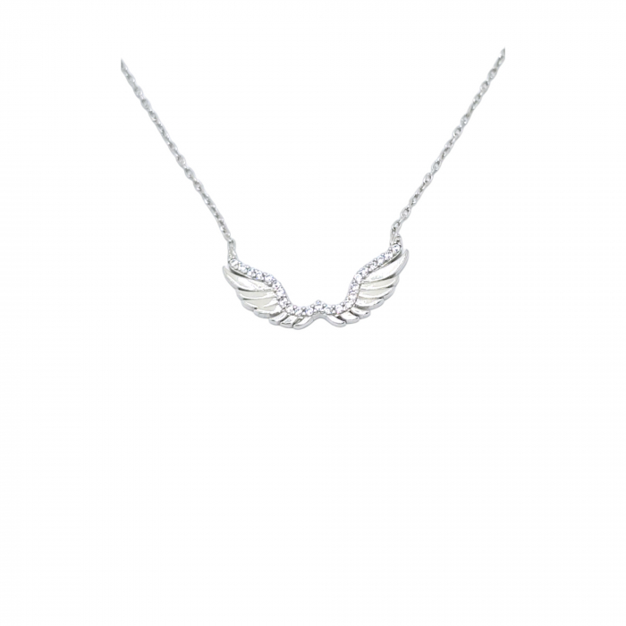 Lanț din Argint 925 cu Aripi și Cristale Zirconia – 2.37 g, 41-47 cm [1]