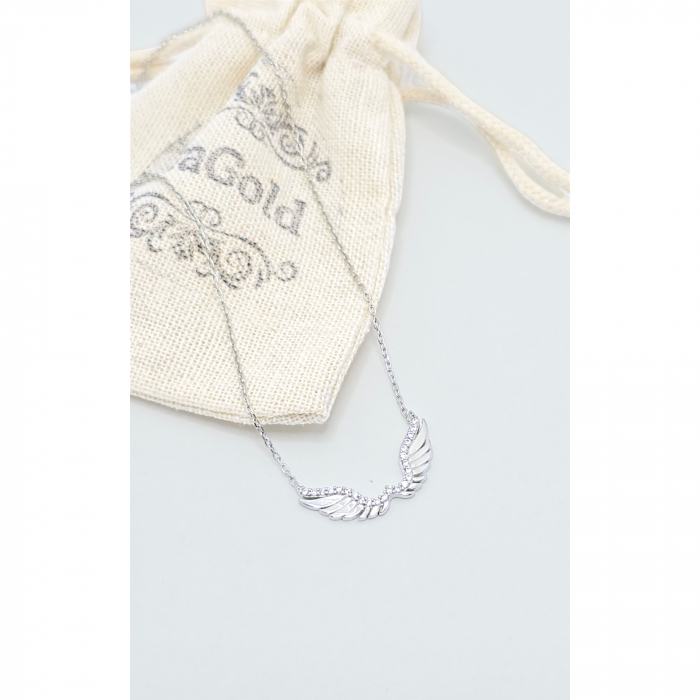 Lanț din Argint 925 cu Aripi și Cristale Zirconia – 2.37 g, 41-47 cm [2]
