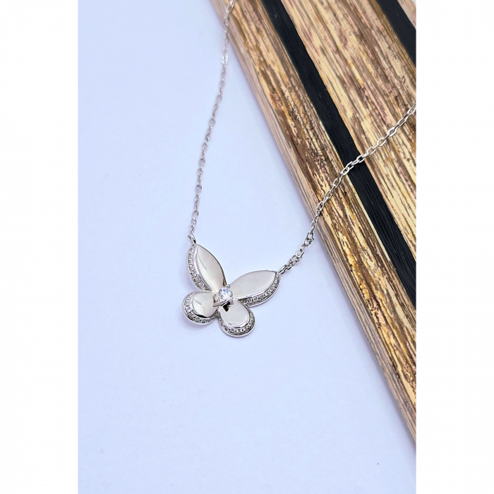 LLanț din Argint 925 cu Fluturaș și Cristal Zirconia – 5.77 g, 41-46 cm [5]