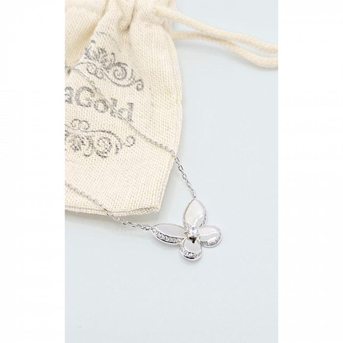 LLanț din Argint 925 cu Fluturaș și Cristal Zirconia – 5.77 g, 41-46 cm [2]