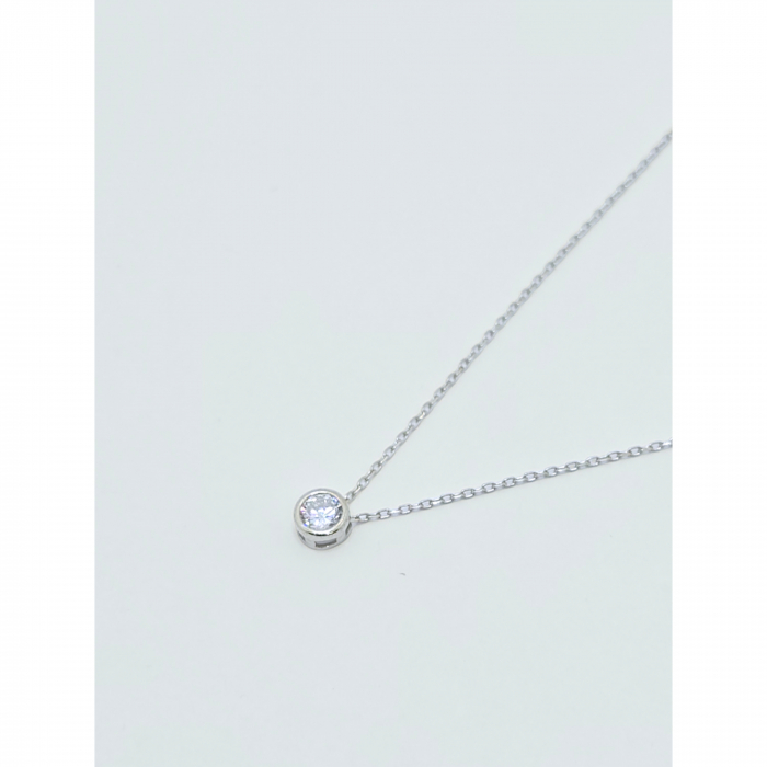 Lanț din Argint 925 cu Pandantiv Piatra Transparentă – 1.78 g, Lungime 45-48 cm [3]