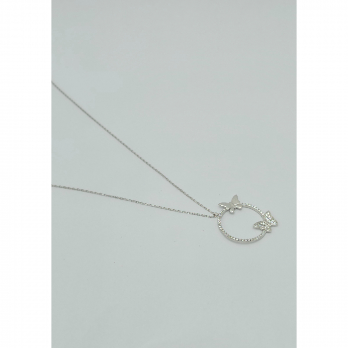 Lanț cu Fluturași din Argint 925 cu Cristale Zirconia – 2.82 g, 42-48 cm [5]