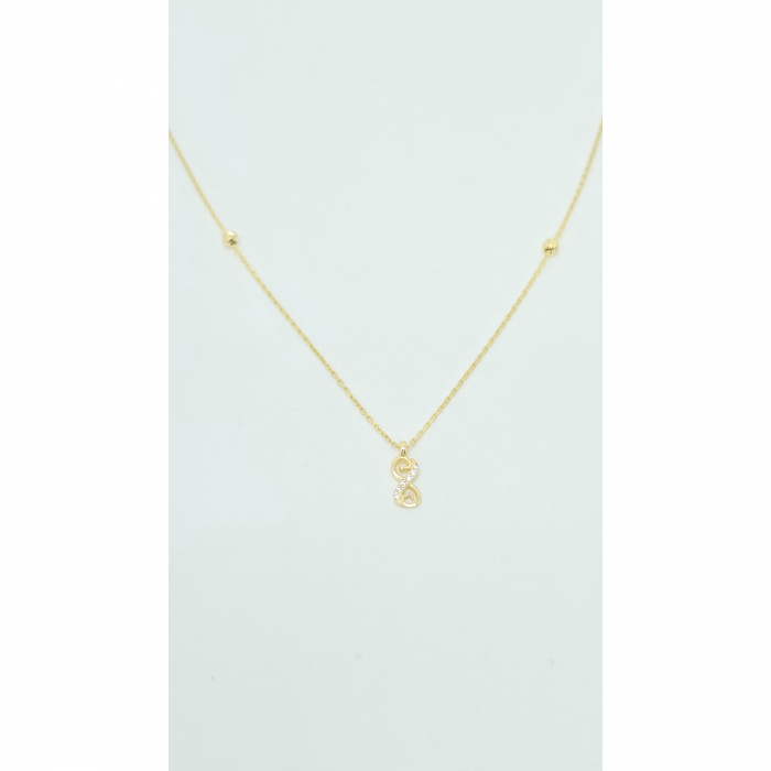 Lant Infinit din Aur 14 kt , pietre zirconia ,2.57 gr [4]