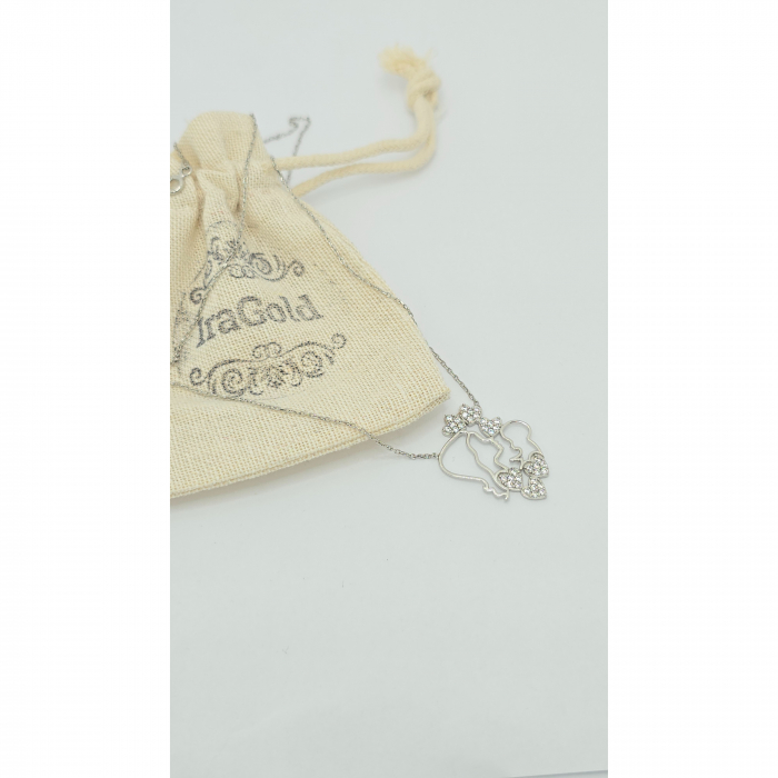 Lanț Mamă și Bebe din Argint 925 cu Cristale Zirconia – 2.84 g, 41-46 cm [2]