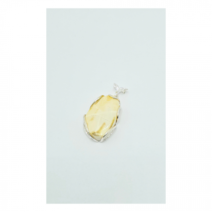 Medalion din Argint 925 cu Piatra Semiprețioasă Chihlimbar – 9.80 g [4]