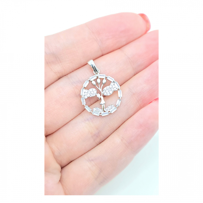 Medalion Fetiță cu Baloane din Argint 925 cu Cristale Zirconia – 1.67 g [2]
