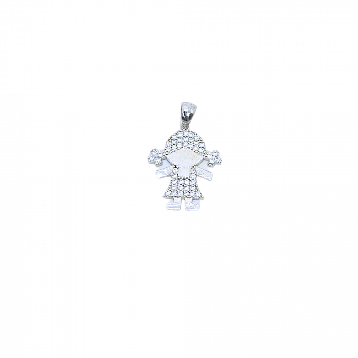 Medalion Fetiță din Argint 925 cu Cristale Zirconia – 1.97 g [1]