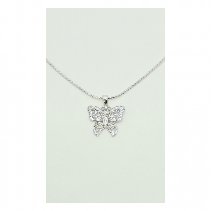 Medalion Fluturaș din Argint 925 cu Cristale Zirconia – 1.97 g [4]