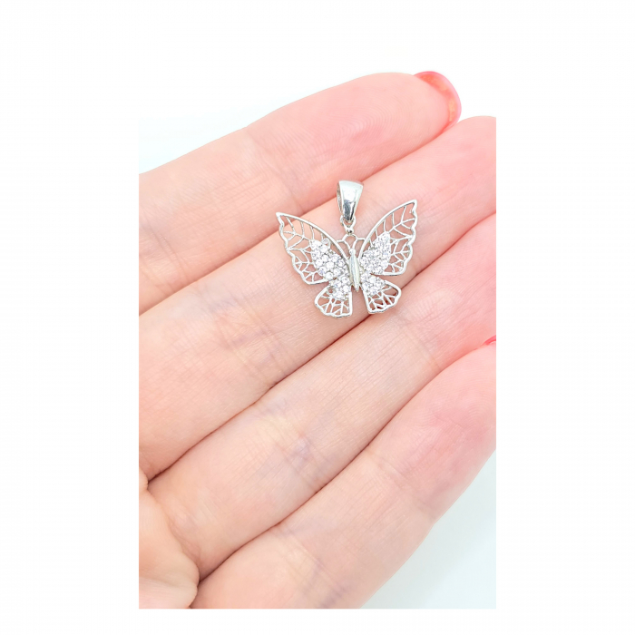 Medalion Fluturaș din Argint 925 cu Cristale Zirconia – 1.19 g [2]