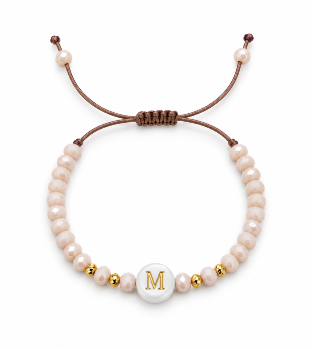 Set Bijuterii pentru Fetițe – Colier și Brățară cu Inițială Personalizată și Cruce Aurie [4]