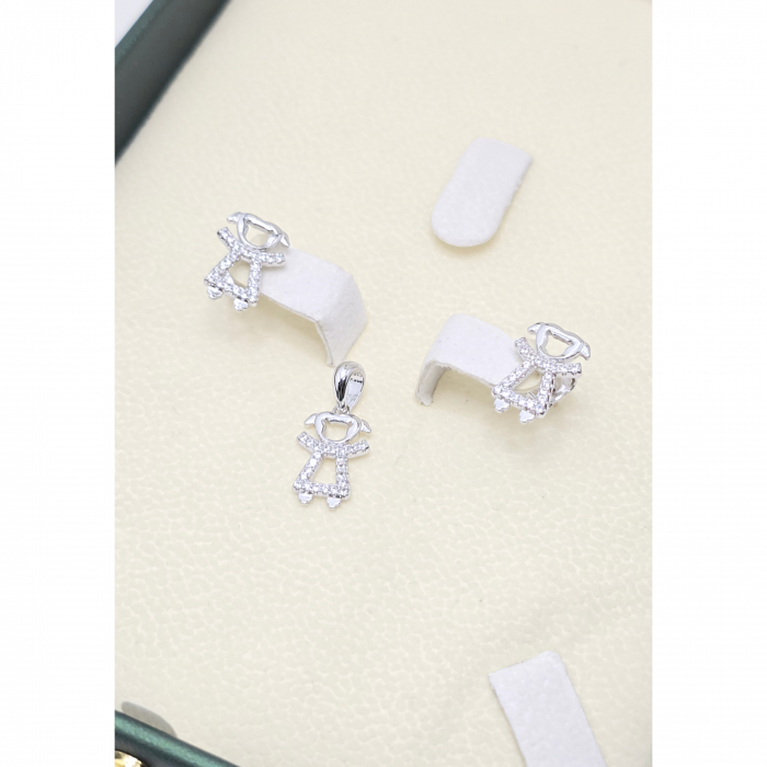 Set cu Fetițe din Argint 925 cu Pietre Zirconia – 3.30 g [2]