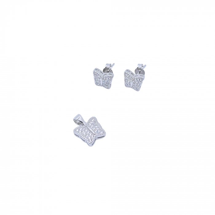 Set cu Fluturaș din Argint 925 cu Cristale Zirconia – 3.38 g [1]