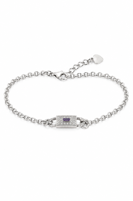 Set Cuban Elegance din Argint 925 cu Accente Violet – Colier, Brățară, Inel și Cercei [5]