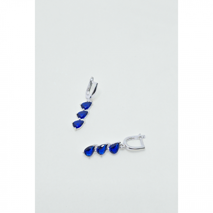 Set Elegant din Argint 925 cu Pietre Zirconia Albastre – 8.03 g [5]