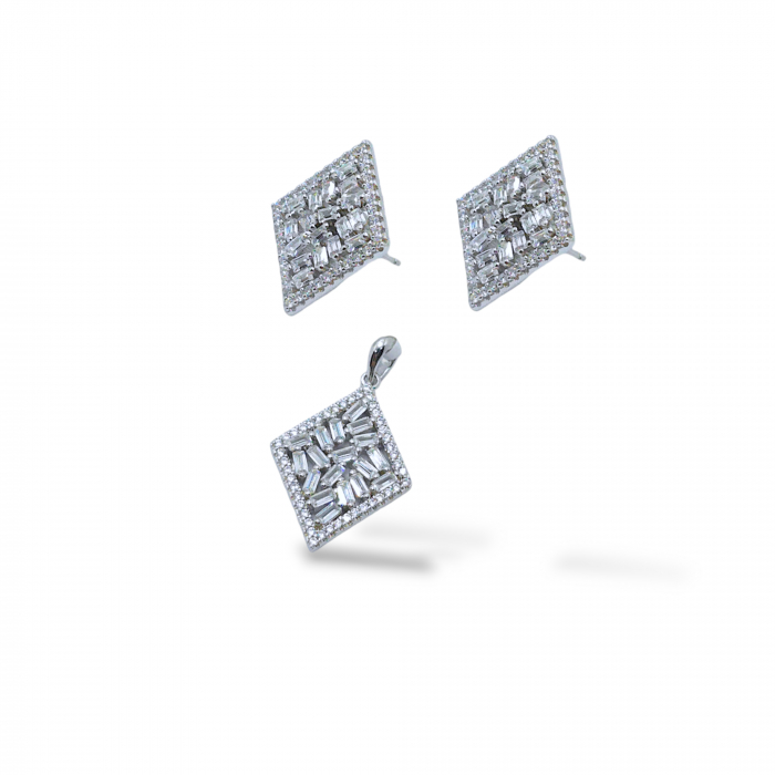 Set Elegant pentru Mireasă din Argint 925 cu Cristale Zirconia – 8.00 g [1]