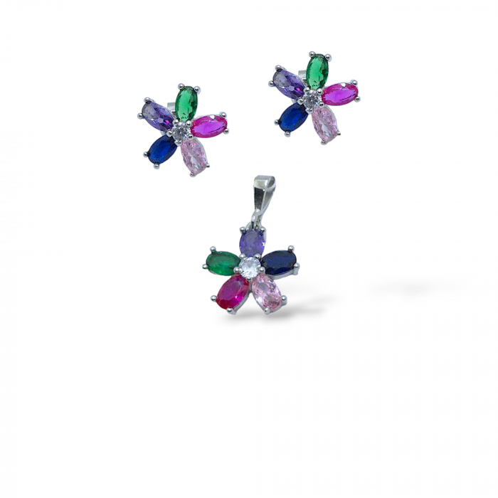 Set din Argint 925 cu Cristale Zirconia Colorate – 4.25 g [1]