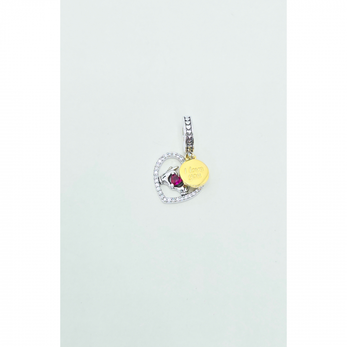 Talisman "I Love You" din Argint 925 cu Cristale Zirconia – 3.58 g [1]