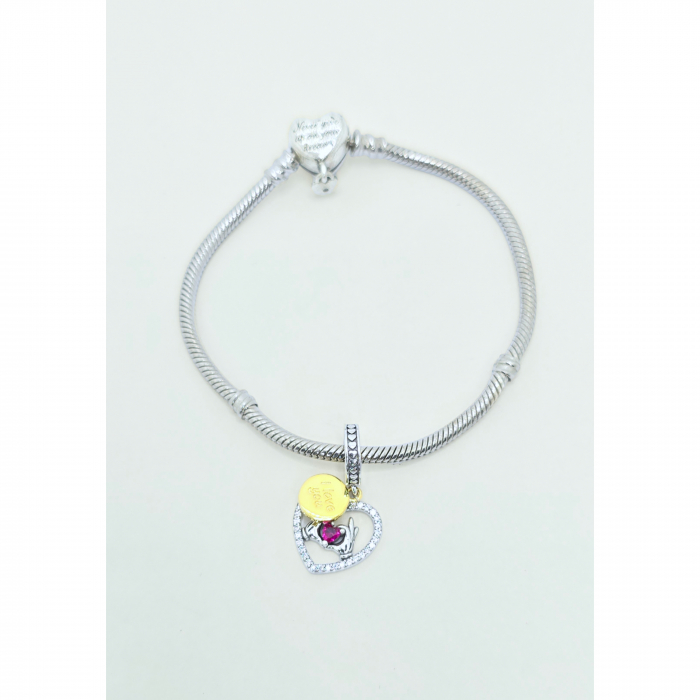 Talisman "I Love You" din Argint 925 cu Cristale Zirconia – 3.58 g [3]