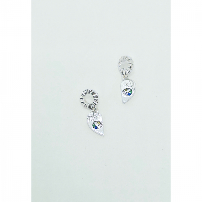 Talisman Inimă din Argint 925 cu Cristale Zirconia Colorate – 4.26 g [3]