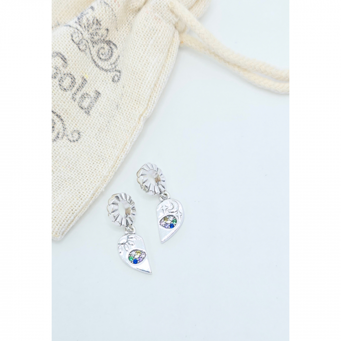 Talisman Inimă din Argint 925 cu Cristale Zirconia Colorate – 4.26 g [2]