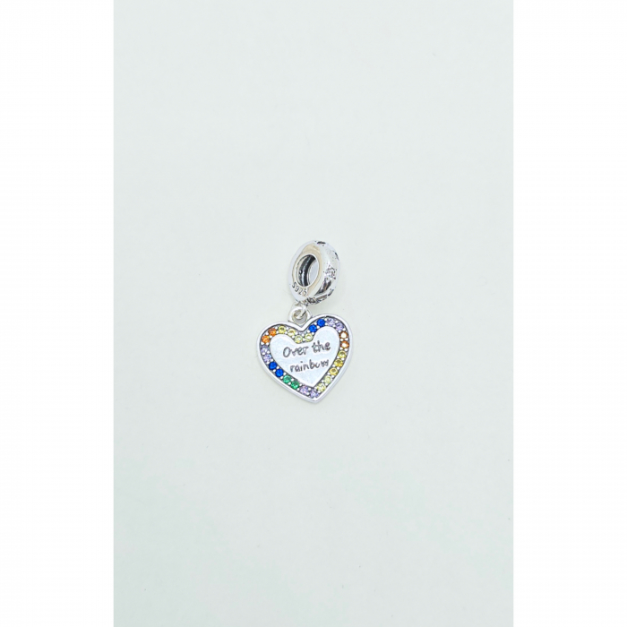 Talisman Inimioară Rainbow din Argint 925 cu Cristale Zirconia Colorate – 3.24 g [1]
