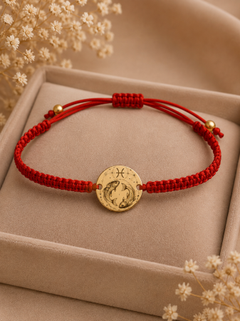 Brățară cu Zodie din Aur 14K, Reglabilă, Personalizabilă [5]