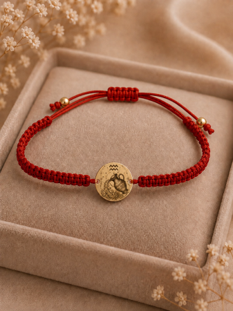 Brățară cu Zodie din Aur 14K, Reglabilă, Personalizabilă [1]