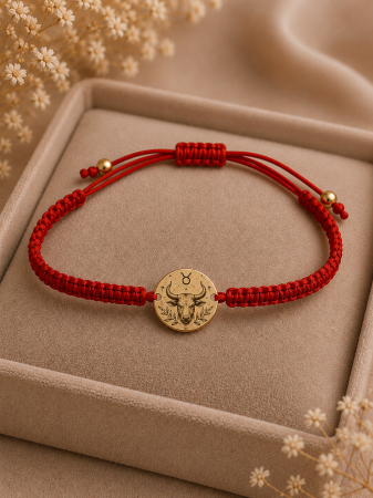 Brățară cu Zodie din Aur 14K, Reglabilă, Personalizabilă [2]
