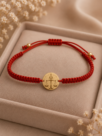 Brățară cu Zodie din Aur 14K, Reglabilă, Personalizabilă [6]