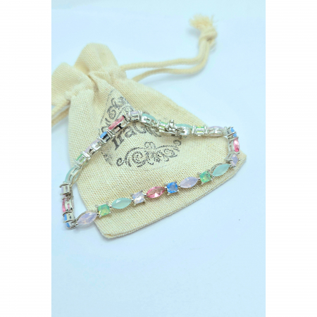 Brățară din Argint 925 cu Pietre Colorate – 10.76 g, 19 cm [1]
