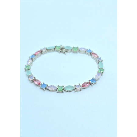 Brățară din Argint 925 cu Pietre Colorate – 10.76 g, 19 cm [2]