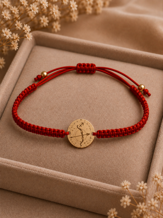 Brățară cu Zodie din Aur 14K, Reglabilă, Personalizabilă [8]