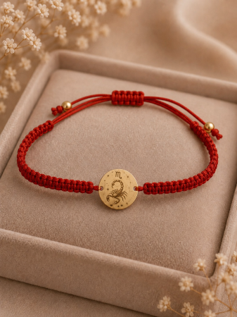 Brățară cu Zodie din Aur 14K, Reglabilă, Personalizabilă [11]