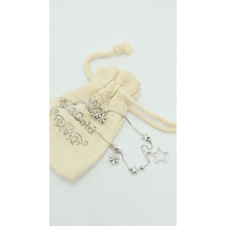 Brățară din Argint 925 cu Elemente Stele și Flori – 5,52 g [1]