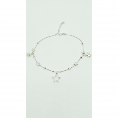 Brățară din Argint 925 cu Elemente Stele și Flori – 5,52 g [3]