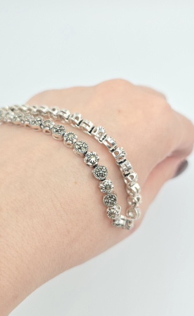 Brățară din argint 925 cu marcazite – model vintage elegant [1]