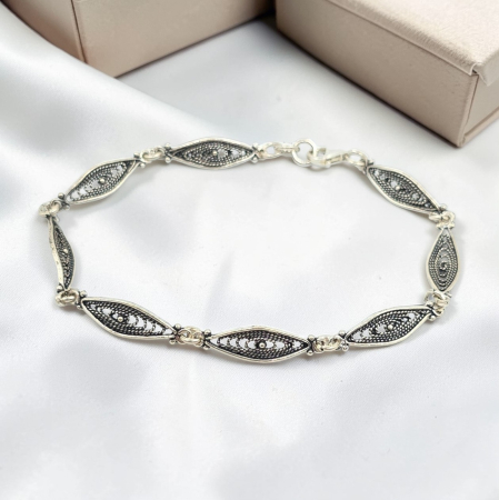 Bratari din argint - Brățară din argint 925 model antichizat – design vintage elegan