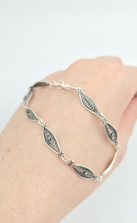 Brățară din argint 925 model antichizat – design vintage elegan [1]