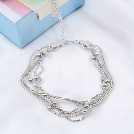 Bratari din argint - Brățară din argint 925 multi-strand – design modern cu lanțuri fine