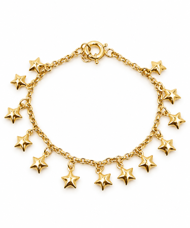 Brățări din aur 14K - Brățară din Aur 14K cu 13 Steluțe – Model Elegant și Strălucitor