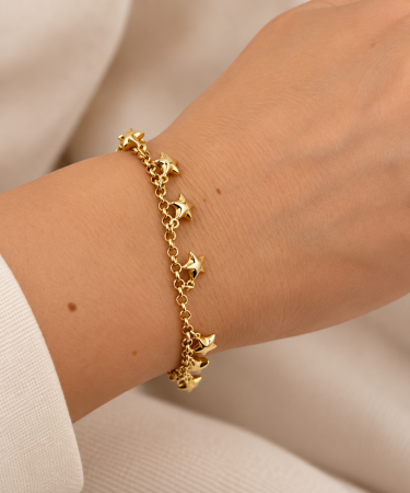 Brățară din Aur 14K cu 13 Steluțe – Model Elegant și Strălucitor [2]