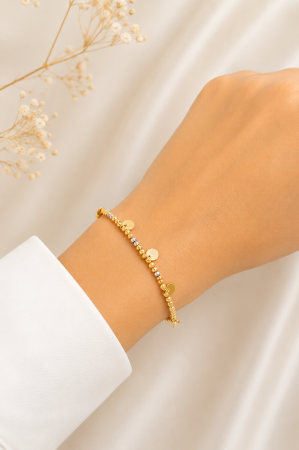 Brățară din Aur 14K cu 7 Bănuți Decorativi – Model Delicat și Elegant [1]