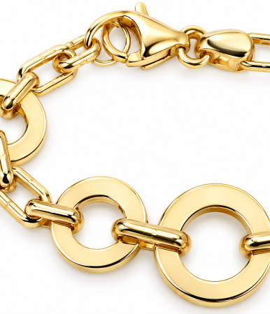 Brățară din Aur 14K cu Design Geometric și Cercuri [2]
