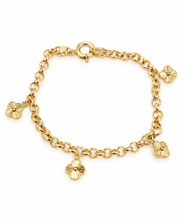 Brățări din aur 14K - Brățară din Aur 14K cu Flori – Model Elegant și Delicat