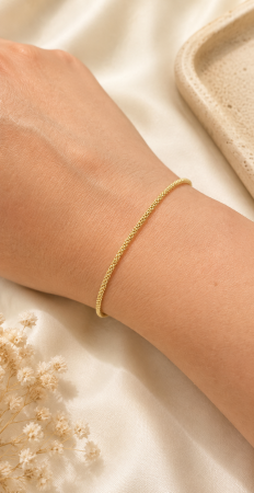 Brățară din aur galben 14K cu model împletit – 19 cm [1]